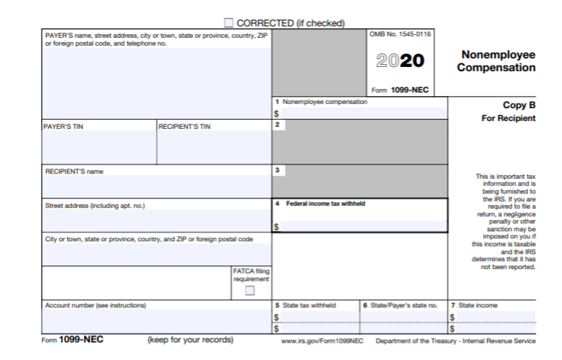 Form 1099 Nec What It S Used For Priortax Blog